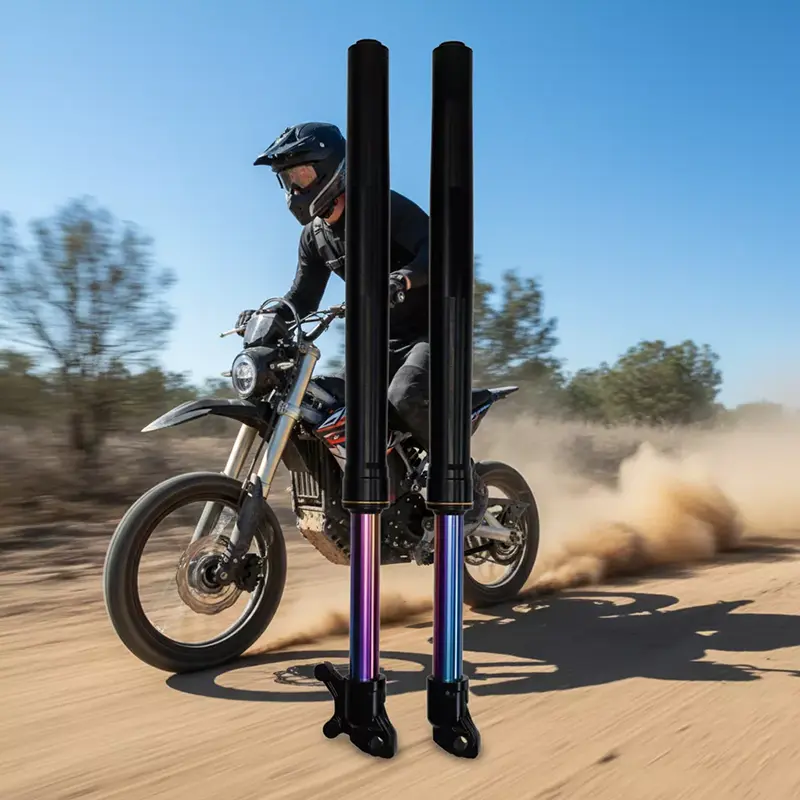 Peredam Kejut Sepeda Motor Garpu Depan Terbalik Kustom Warna Pelangi